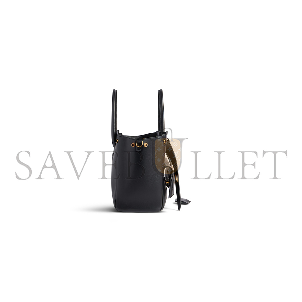 BALENCIAGA WOMEN'S BEL AIR SMALL CARRY ALL BAG IN BLACK 8125452ABAV1000 (29.5*20.3*11.9cm) BALENCIAGA WOMEN'S BEL AIR SMALL CARRY ALL BAG IN BLACK 8125452ABAV1000 (29.5*20.3*11.9cm)